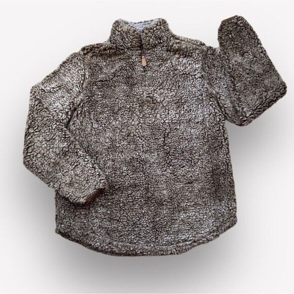 Simply Southern Sherpa Pullover Size Small Brown Soft Fluffy Fuzzy 1/4 Zip - Picture 2 of 10
